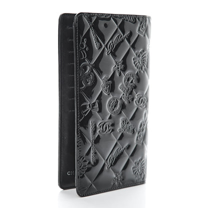 Chanel Patent Calfskin Lucky Symbols Yen Wallet Black 3 of 9