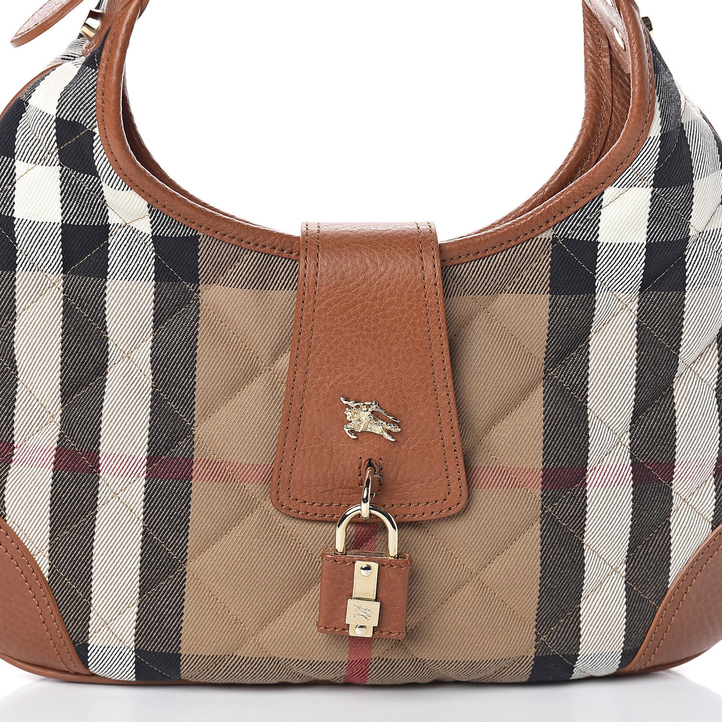 House Check Quilted Small Brook Hobo Brown