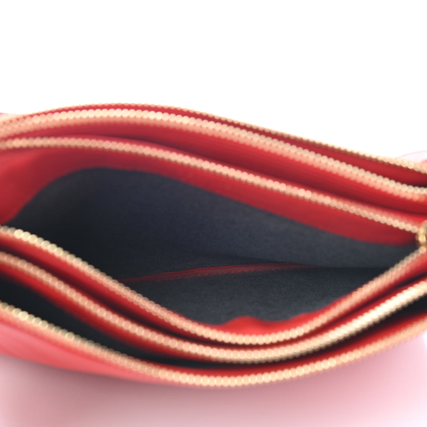 Lambskin Small Trio Crossbody Bag Red