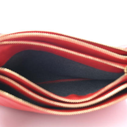 Celine Lambskin Small Trio Crossbody Bag Red 5 of 8