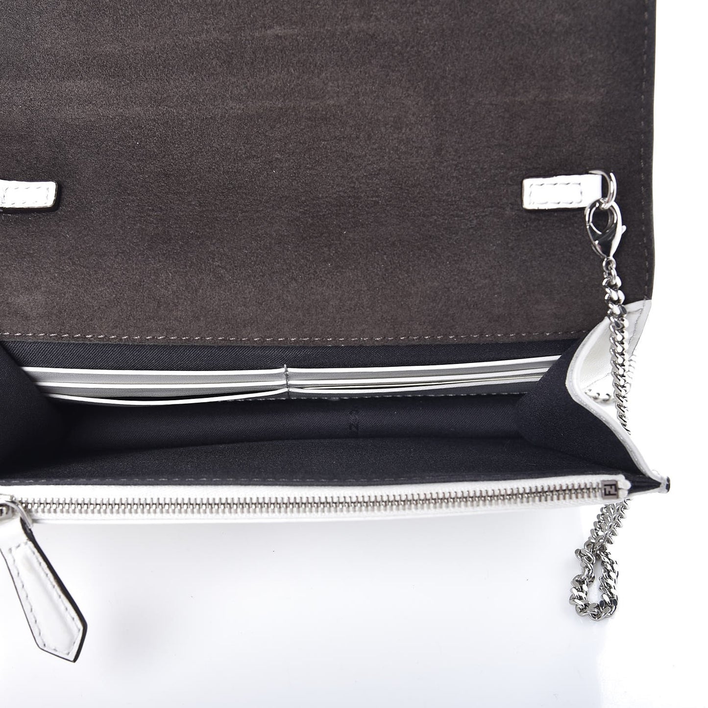 Vitello Century Lucido Nappa Flowerland Studded Tube Wallet On Chain White Ice Multicolor