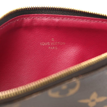 Louis Vuitton Monogram Felicie Chain Wallet Zippered Insert Fuchsia 6 of 7