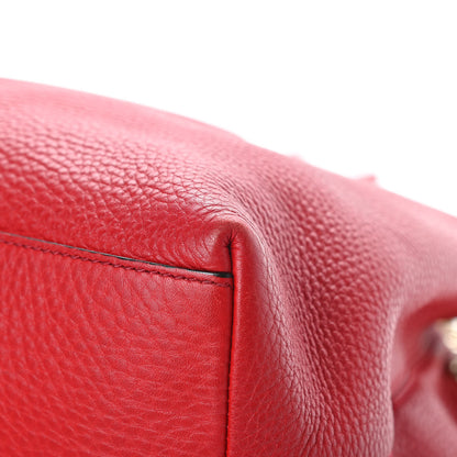 Gucci Pebbled Calfskin Medium Soho Chain Shoulder Bag Tabasco Red 10 of 13