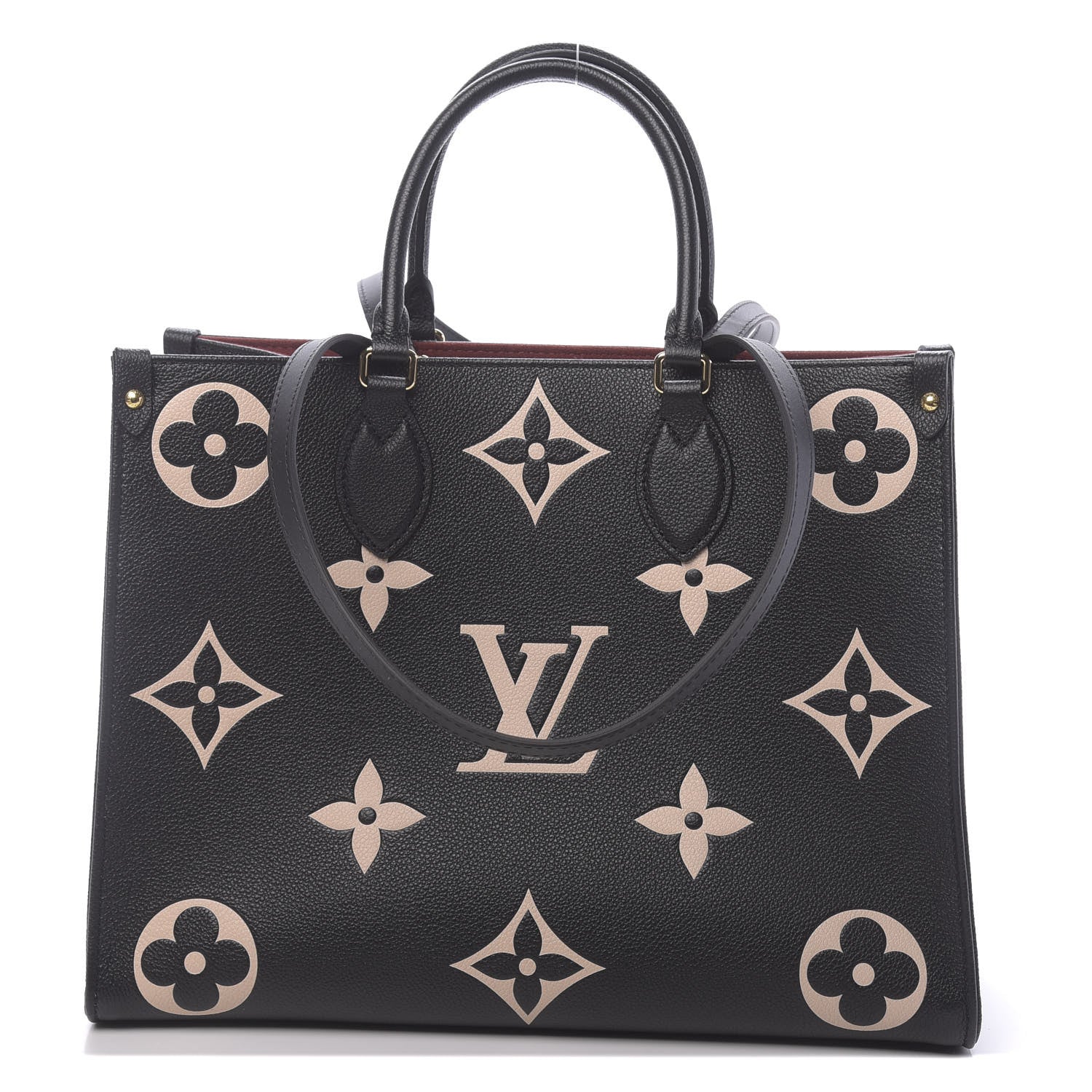Louis Vuitton Empreinte Monogram Giant Onthego MM Black Beige 1 of 9