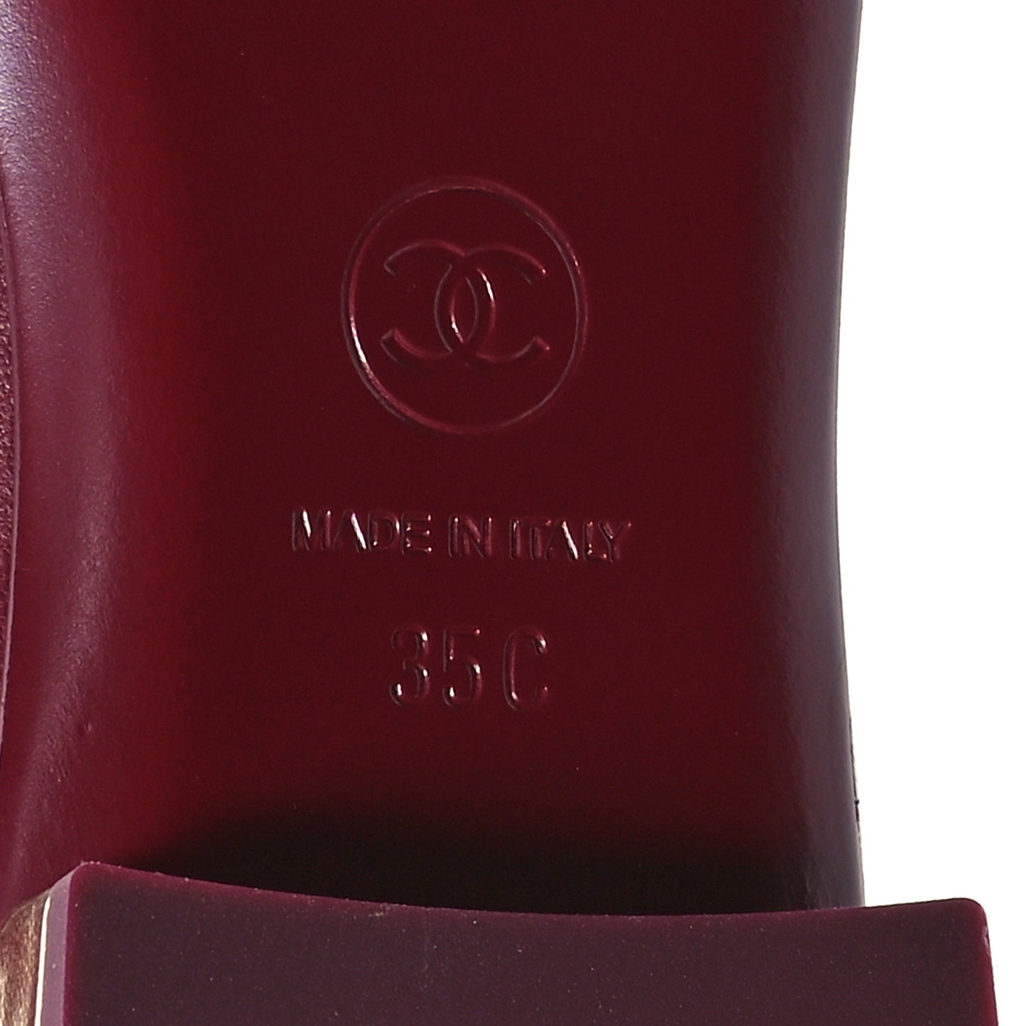 Lambskin CC Loafers 35 Bordeaux