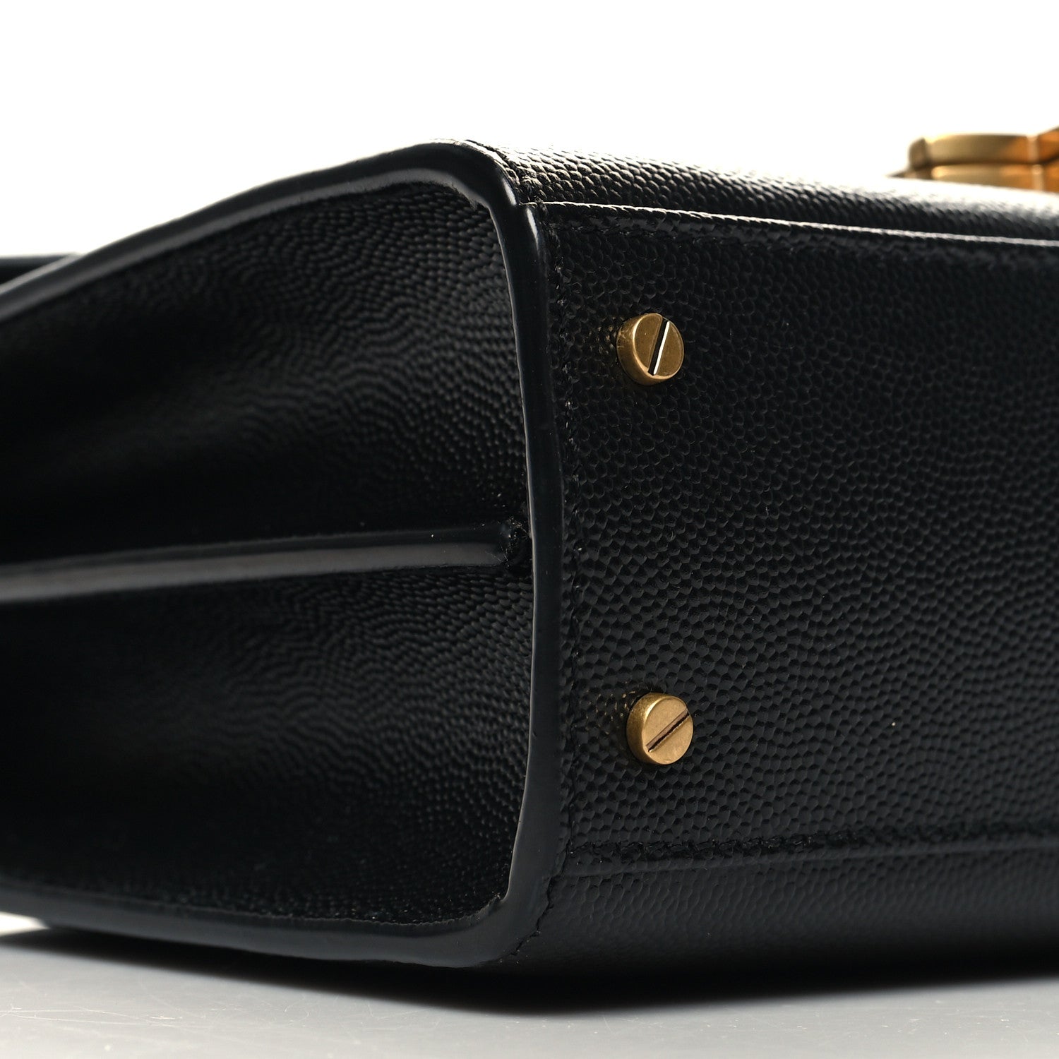 Saint Laurent Grain de Poudre Mini Classic Monogram Cassandra Top Handle Black 8 of 10