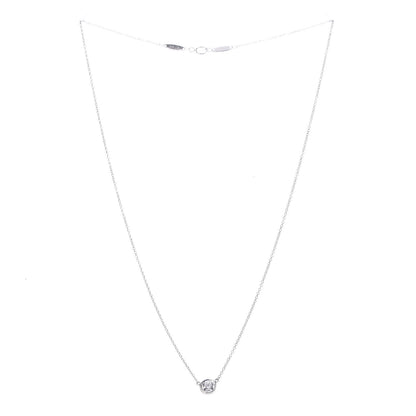 Tiffany Platinum Diamond .43ct Elsa Peretti Diamonds by the Yard Pendant Necklace 3 of 8