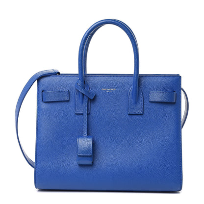 Saint Laurent Grained Calfskin Baby Sac De Jour Royal Blue 1 of 12