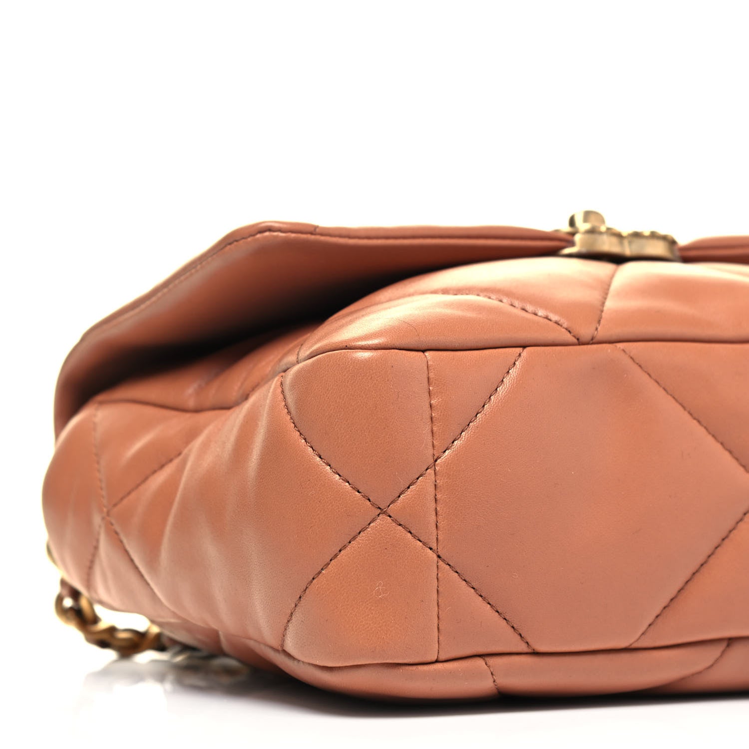 Chanel Lambskin Quilted Medium Chanel 19 Flap Brown 6 of 9