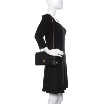 Chanel Lambskin Quilted Small Double Flap Black 2 of 14