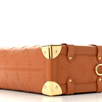 Louis Vuitton Calfskin Debossed Monogram Side Trunk Tan 9 of 10