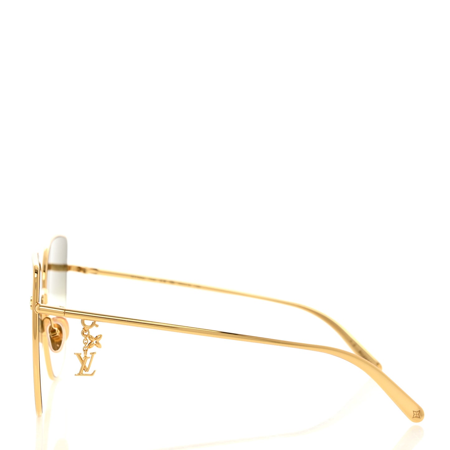 Metal LV Charm Cat Eye Sunglasses Z1720U Gold