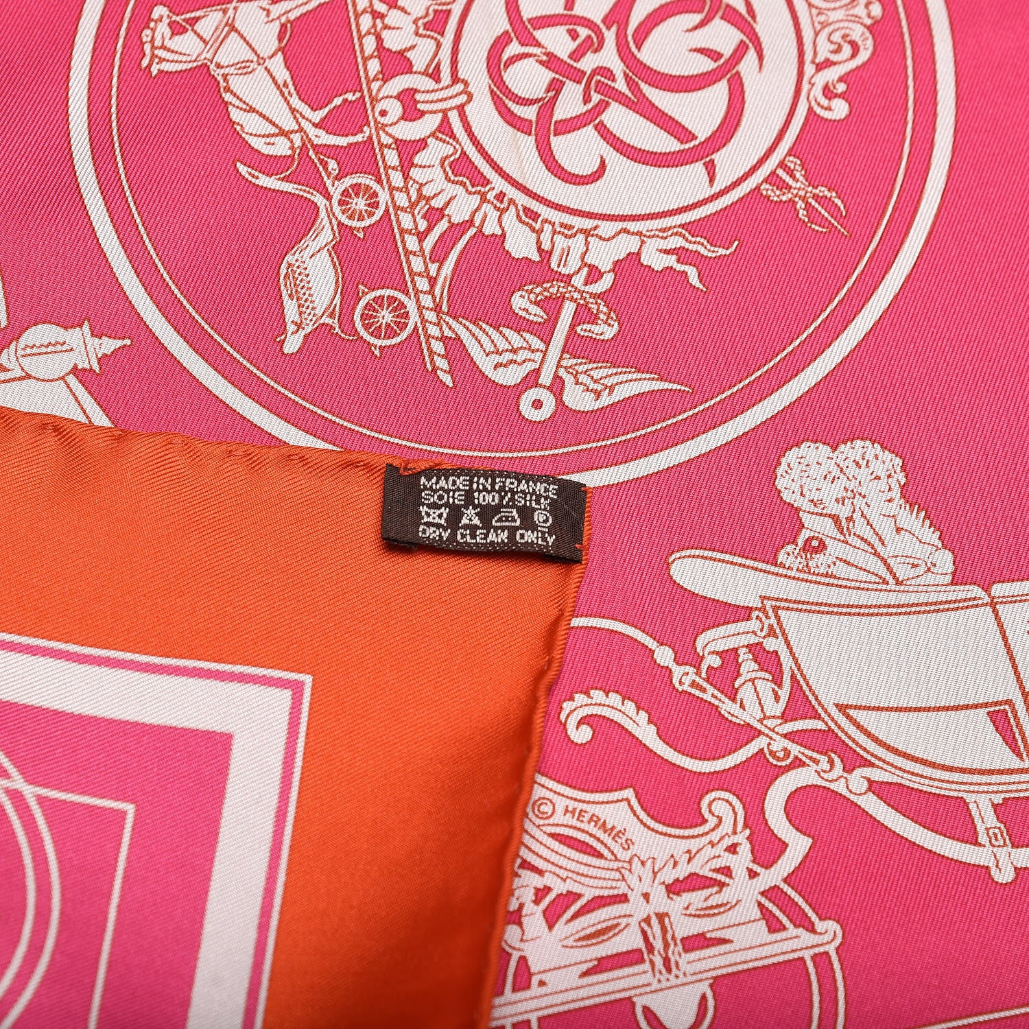 Hermes Silk Ex Libris Pocket Square Scarf 4 of 4