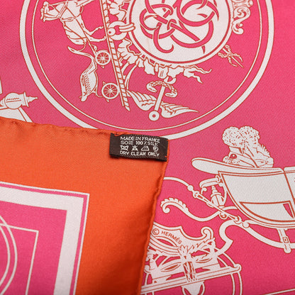 Hermes Silk Ex Libris Pocket Square Scarf 4 of 4
