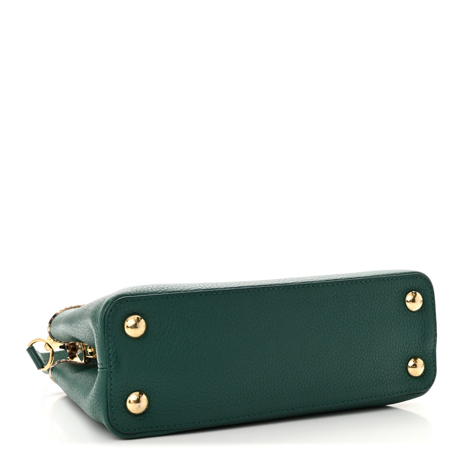 Nyx【美品】Louis Vuitton グリーンレザーブレ Louis Vuitton Taurillon Snakeskin Capucines BB Emerald 1763567