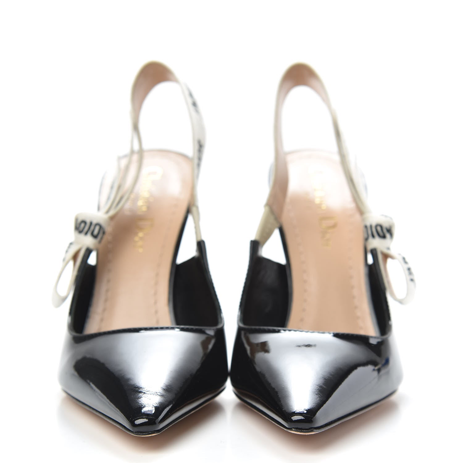 Christian Dior Patent Ribbon J'Adior Slingback 100mm Pumps 36 Black 4 of 9