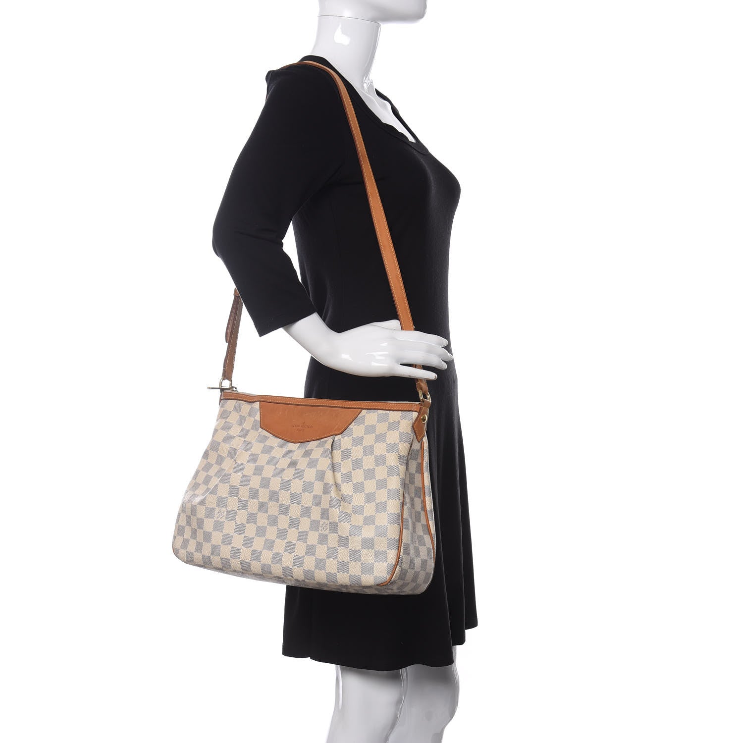 Louis Vuitton Damier Azur Siracusa MM 2 of 10