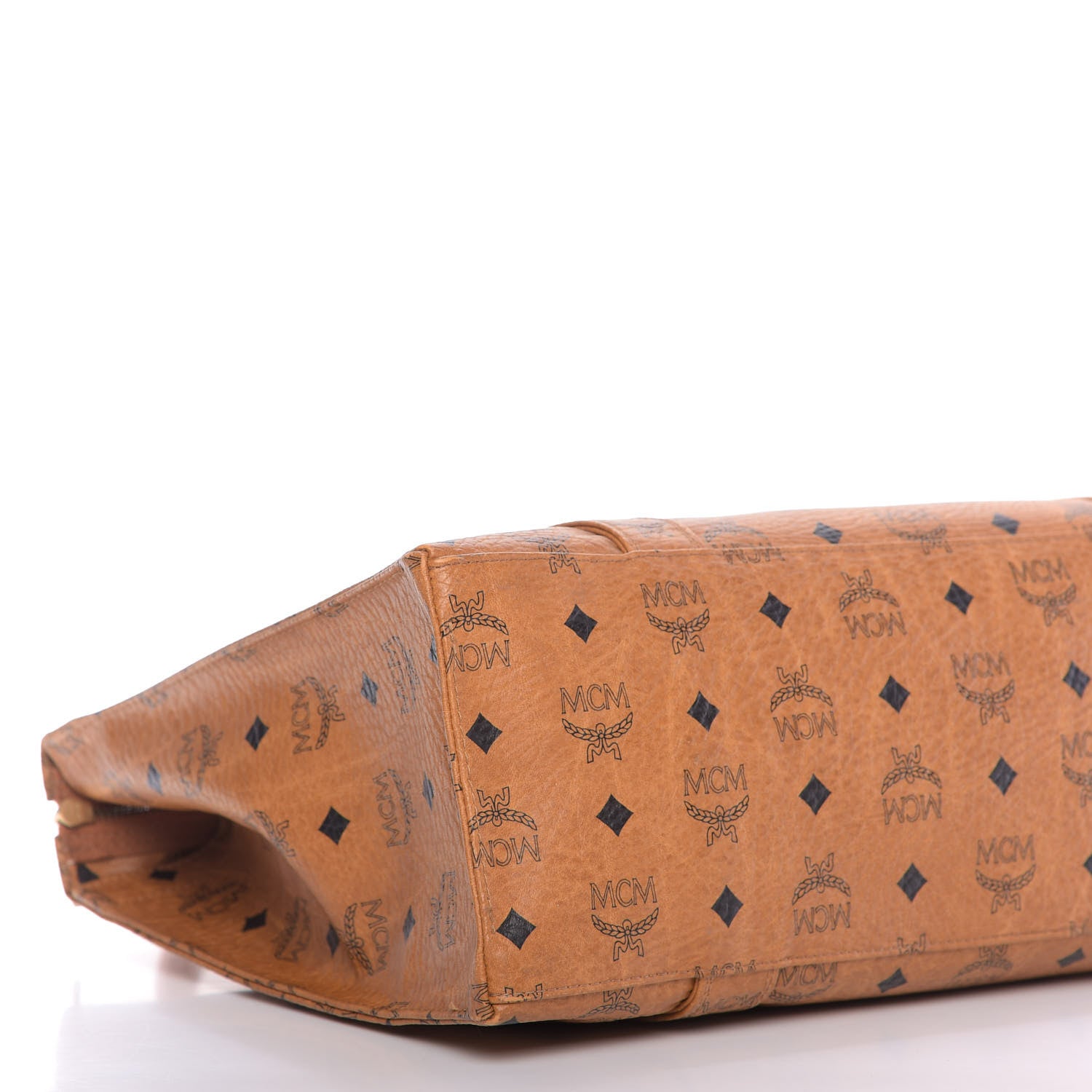MCM Visetos Shopper Tote Cognac 6 of 11