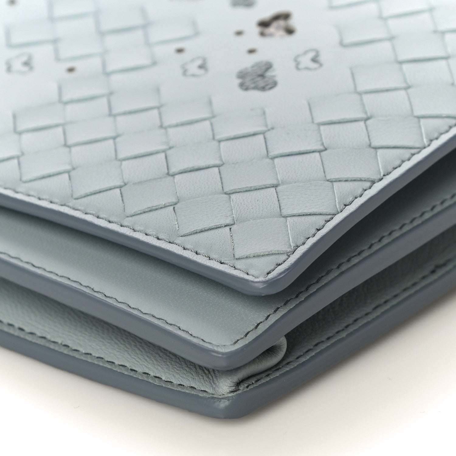 Bottega Veneta Nappa Ayers Intrecciato Butterfly Chain Wallet Light Blue 9 of 9
