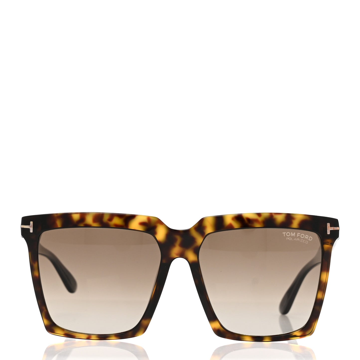 Acetate Polarized Sabrina Cat Eye Sunglasses TF764 Dark Havana