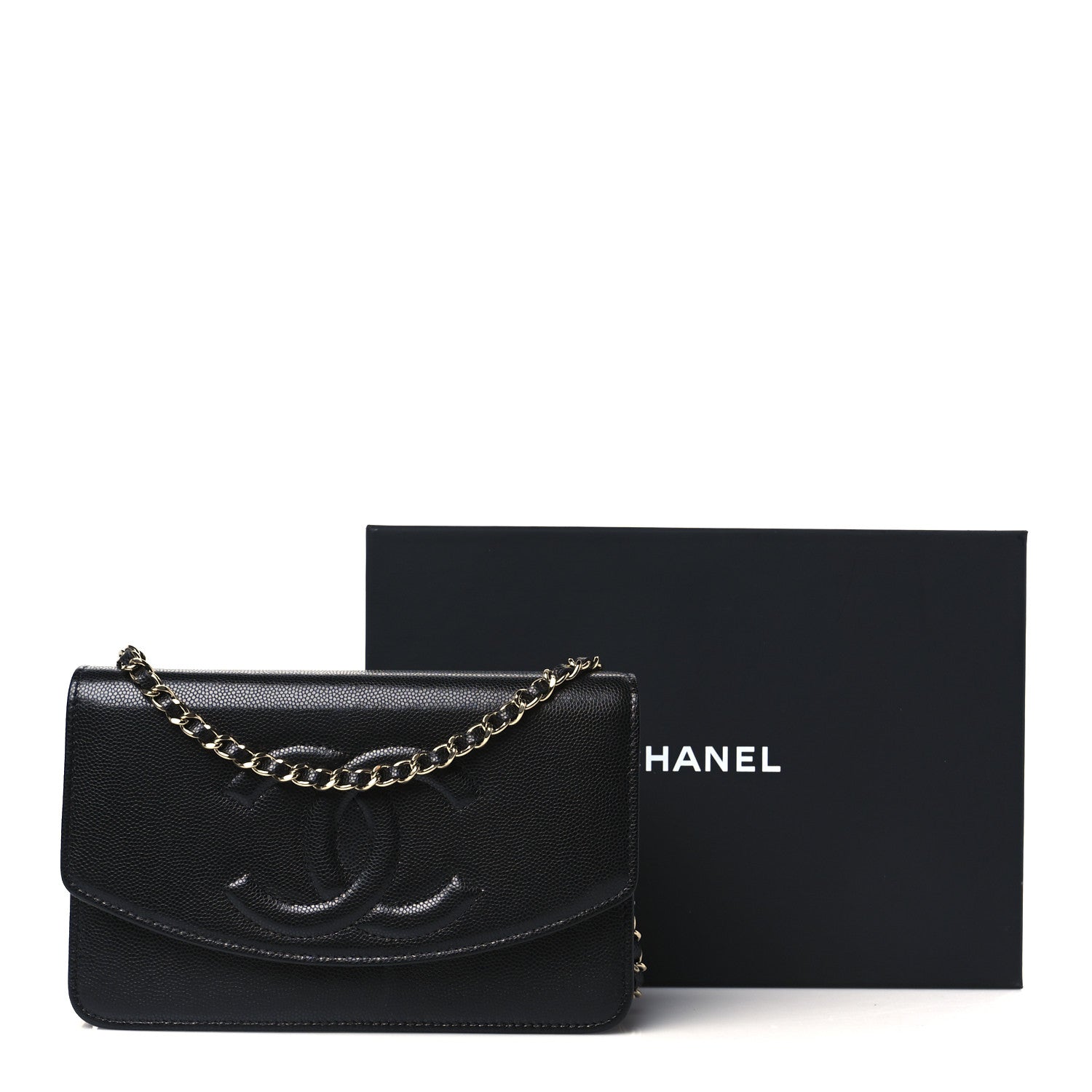 Chanel Caviar Timeless CC Wallet on Chain WOC Black 12 of 12