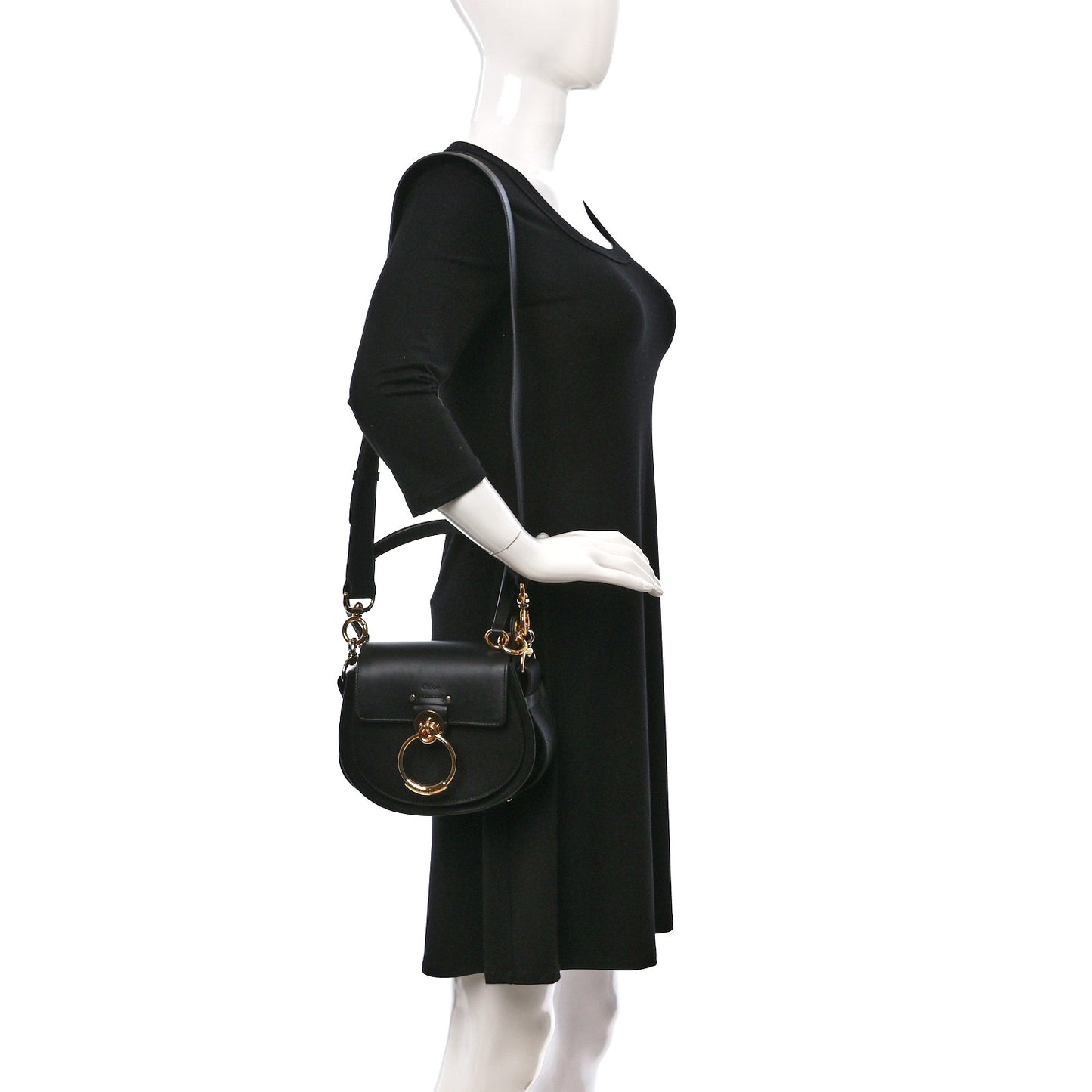 Calfskin Small Tess Bag Black