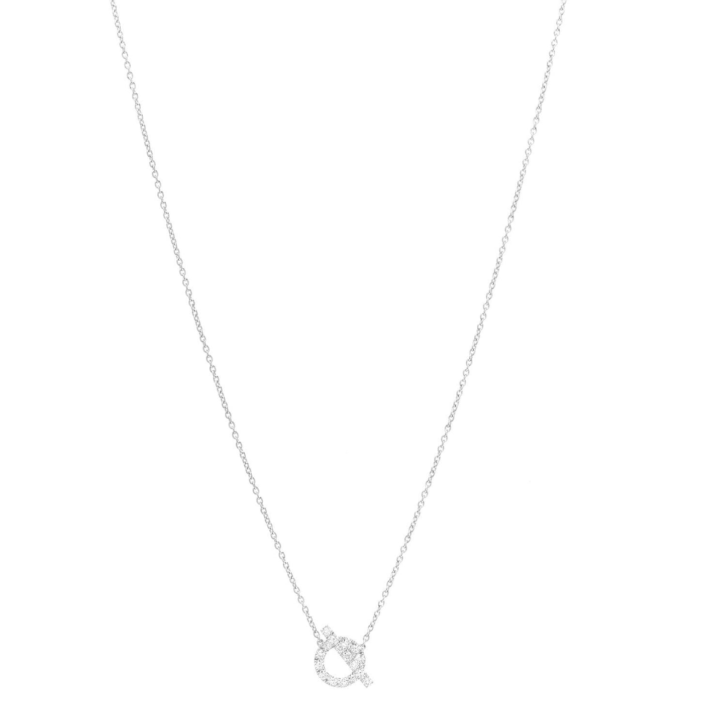 18K White Gold Diamond Finesse Pendant Necklace