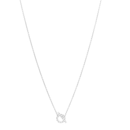Hermes 18K White Gold Diamond Finesse Pendant Necklace 1 of 6