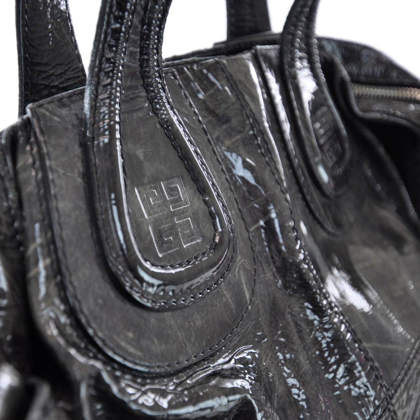 Crinkled Patent Medium Nightingale