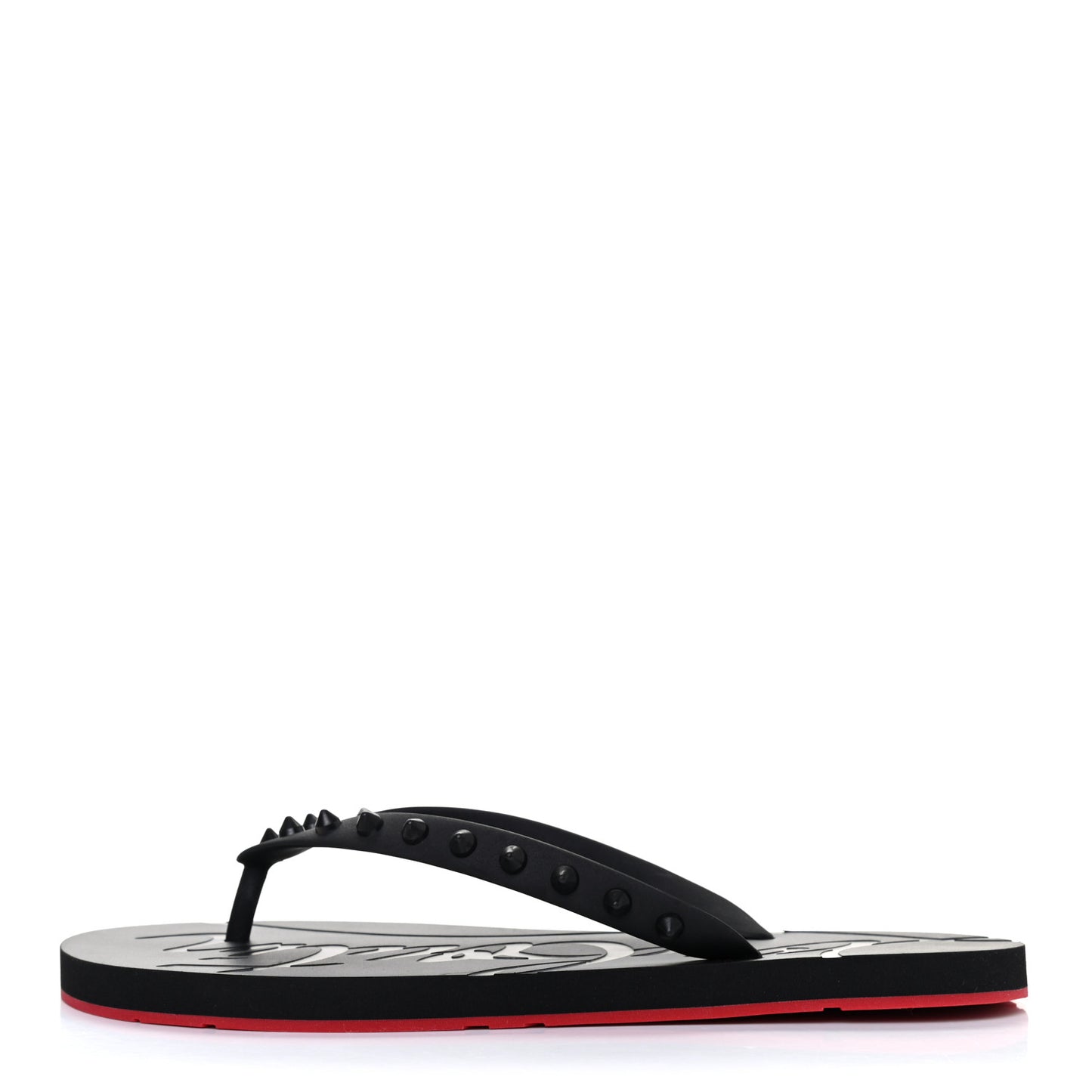 Rubber Spike Loubi Donna Flip Flop 39 Black