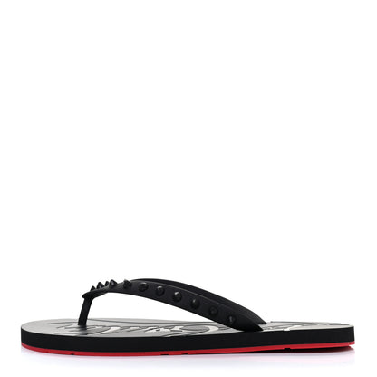 Christian Louboutin Rubber Spike Loubi Donna Flip Flop 39 Black 1 of 14