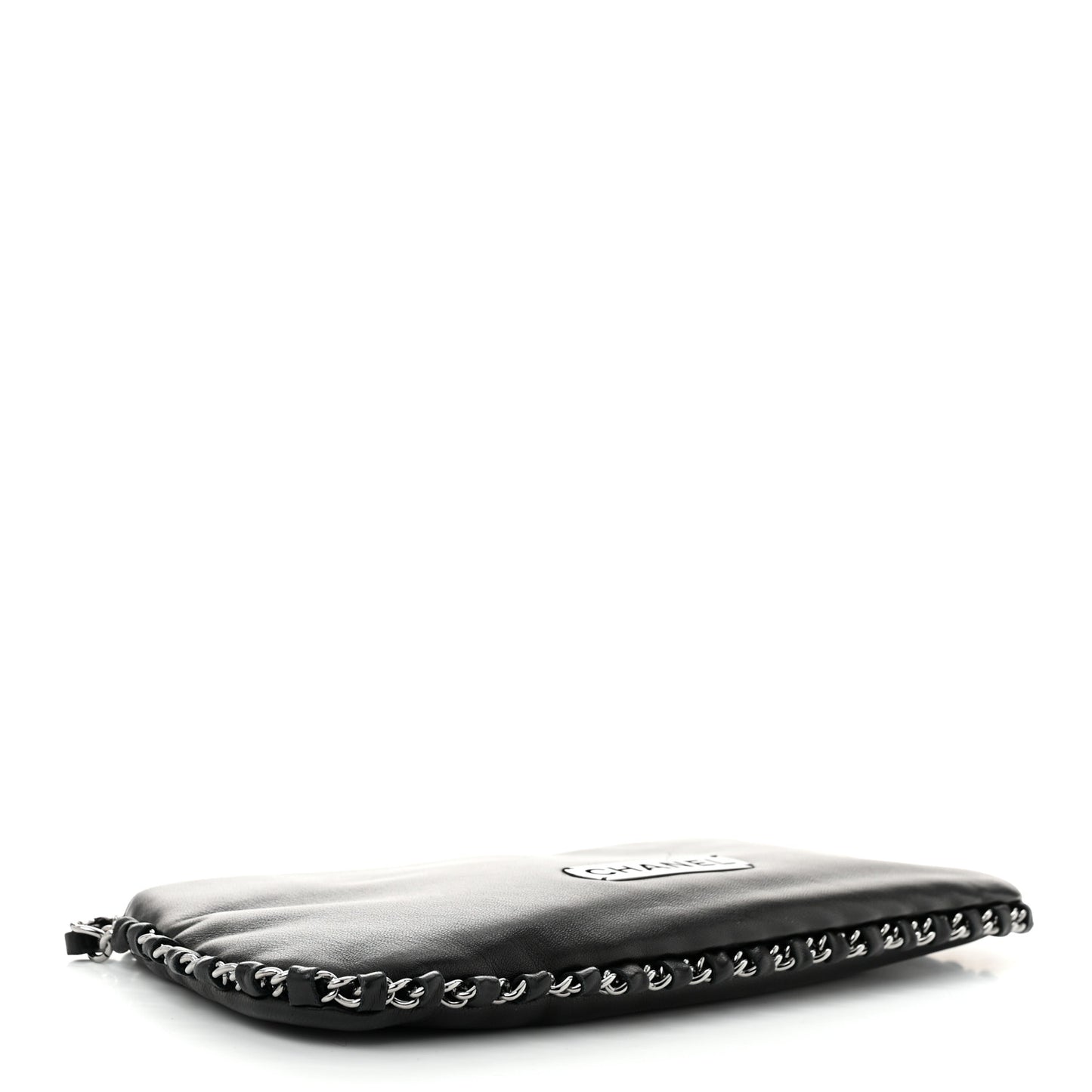 Calfskin Logo Pochette Black
