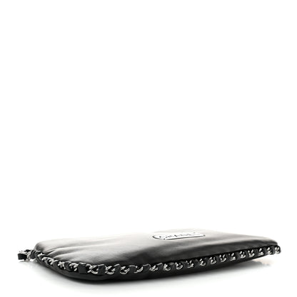 Chanel Calfskin Logo Pochette Black 4 of 10