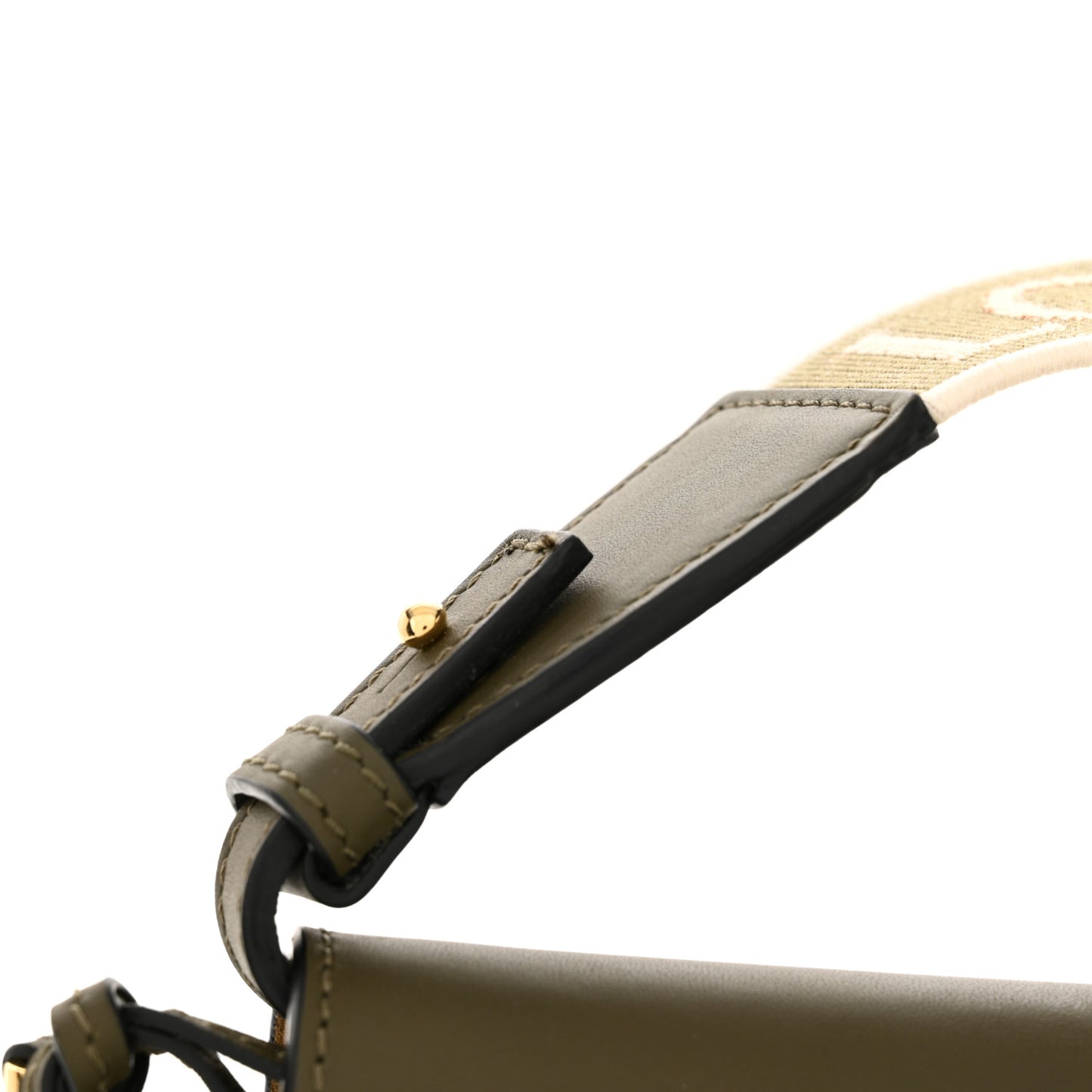 Calfskin Jacquard Mini Gate Dual Bag Autumn Green