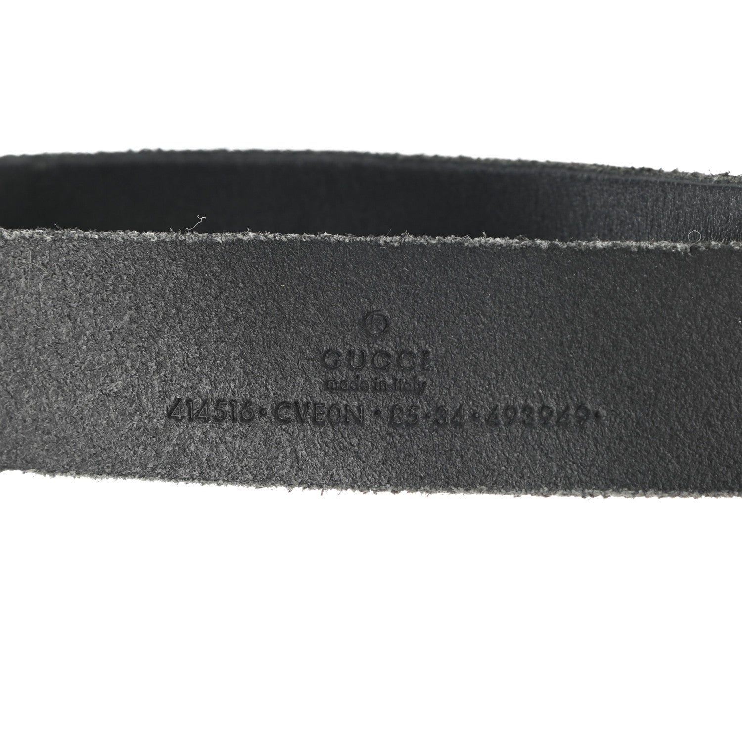 Gucci Faded Calfskin Double G 30mm Belt 85 34 Black 3 of 4
