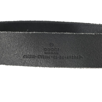 Gucci Faded Calfskin Double G 30mm Belt 85 34 Black 3 of 4