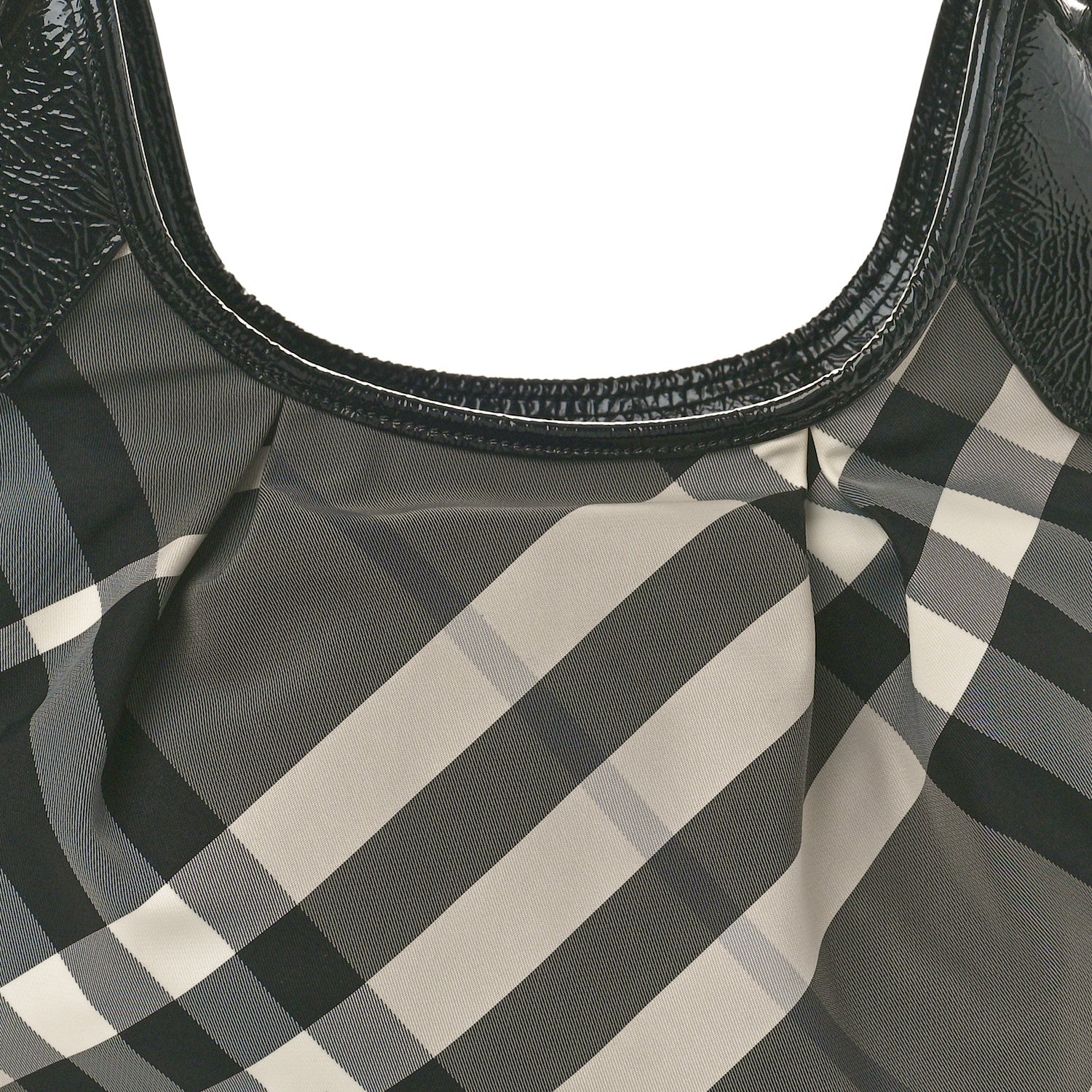 Burberry Beat Check Small Brooklyn Hobo Black 7 of 9