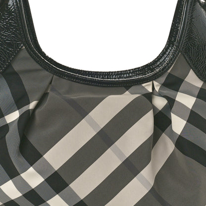 Burberry Beat Check Small Brooklyn Hobo Black 7 of 9