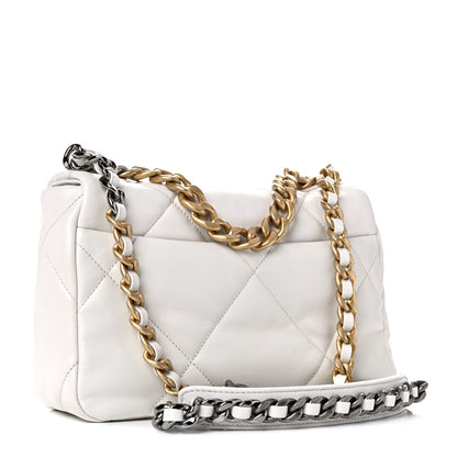 Chanel Lambskin Quilted Medium Chanel 19 Flap White 2 of 9