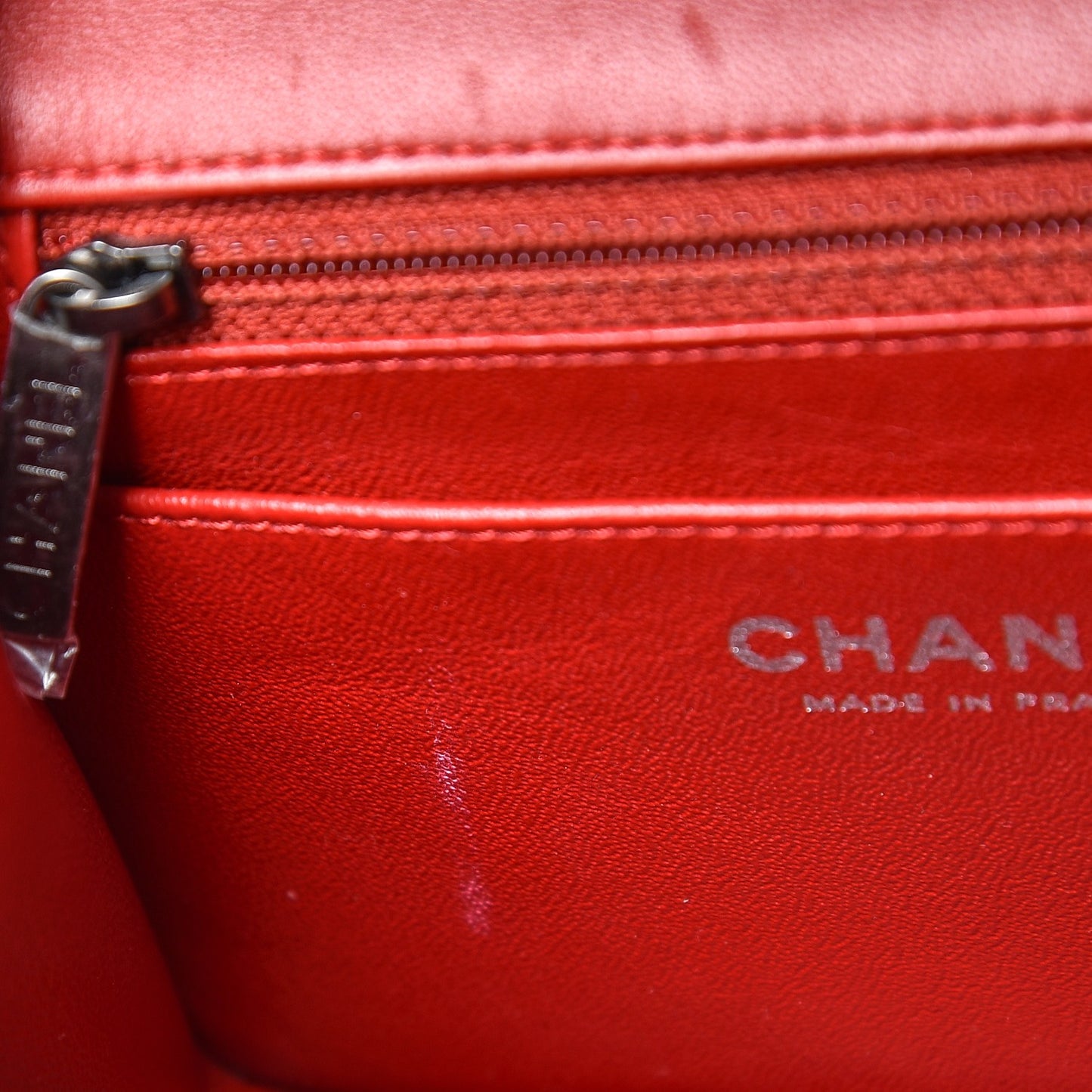 Lambskin Quilted Mini Square Flap Red