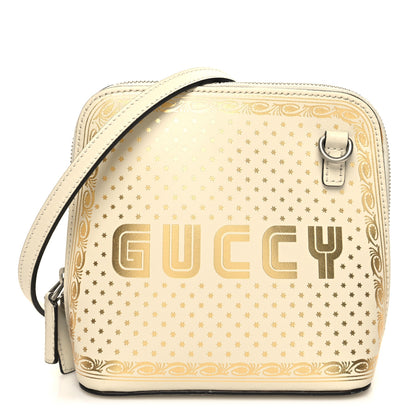 Gucci X SEGA Calfskin GUCCY Stars Mini Dome Shoulder Bag Mystic White Gold 1 of 12
