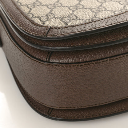 Gucci GG Supreme Monogram Web Small Ophidia Flap Messenger Bag Brown 8 of 13
