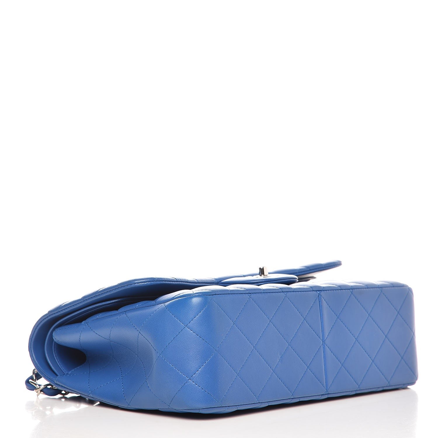 Chanel Lambskin Quilted Jumbo Double Flap Blue 5 of 10