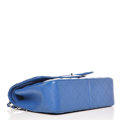 Chanel Lambskin Quilted Jumbo Double Flap Blue 5 of 10