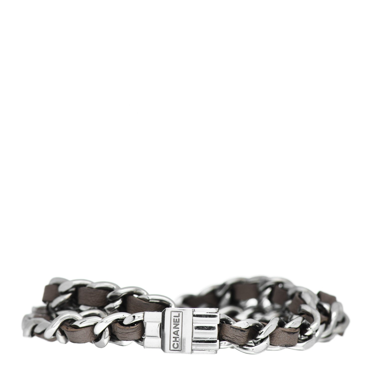 Chanel Stainless Steel Lambskin 16mm Premiere Rock Triple Row Quartz Watch Grey 3 of 4