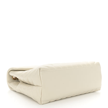 Saint Laurent Calfskin Y Quilted Monogram Medium Loulou Chain Satchel Crema Soft 4 of 11