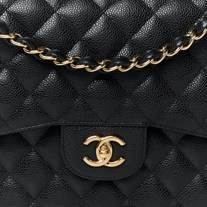 Chanel Caviar Quilted Jumbo Double Flap Black 9 of 12