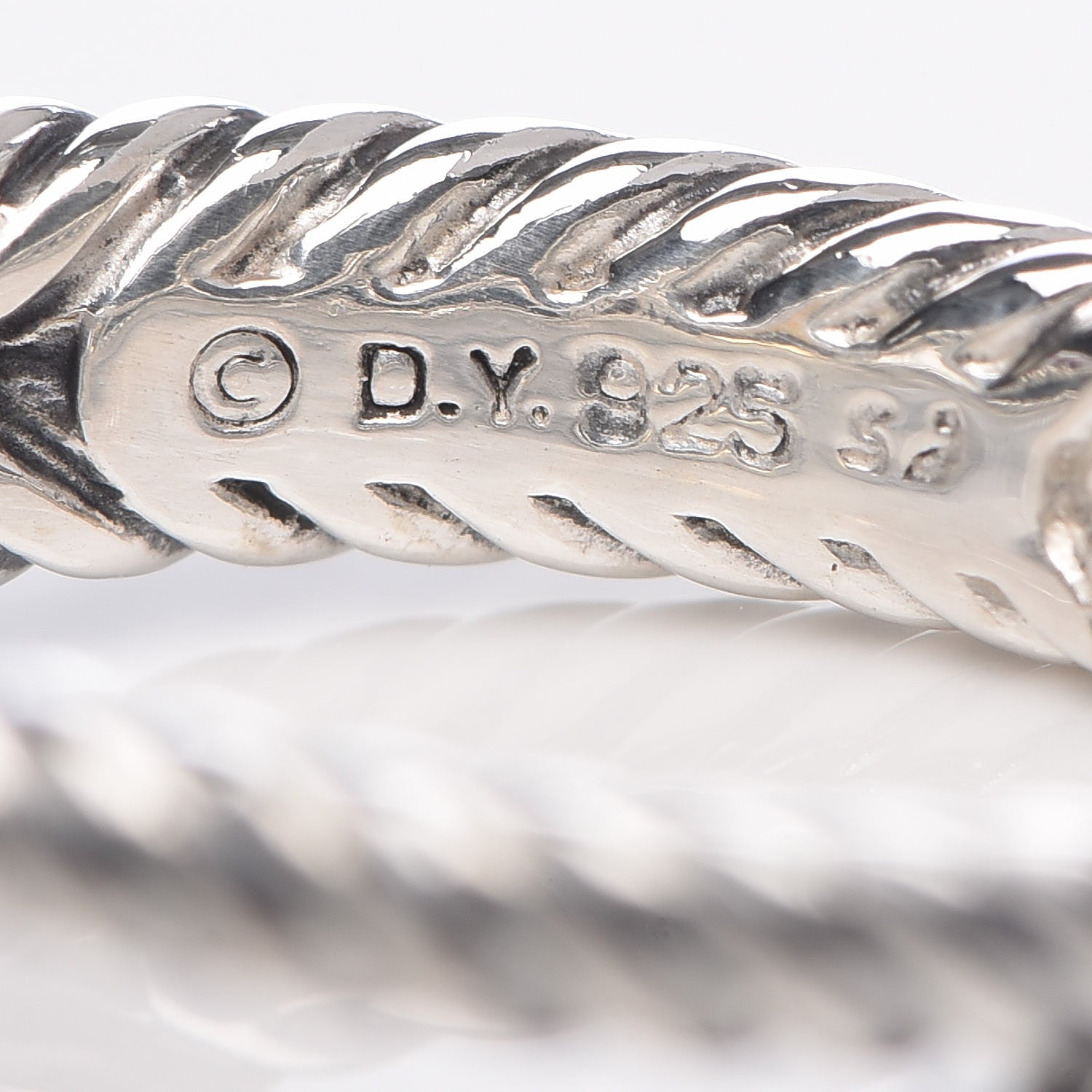 David Yurman Sterling Silver Diamond Citrine 7mm Petite Albion Ring 56 7.75 5 of 5