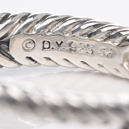 David Yurman Sterling Silver Diamond Citrine 7mm Petite Albion Ring 56 7.75 5 of 5