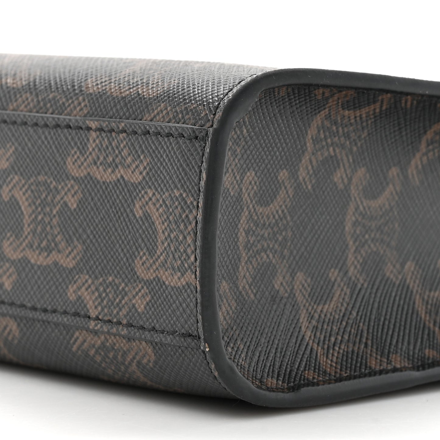 Triomphe Canvas Calfskin Mini Vertical Cabas Tan